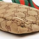 Gucci GG Beige/Green Monogram Canvas Belt Bag
