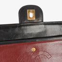 Chanel Vintage Medium Classic Double Flap Bag Black Quilted Leather 24K Gold-Plated Hardware