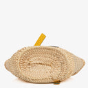 Loewe Neutral/Yellow Raffia Basket Bag