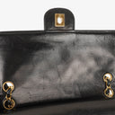Chanel Vintage Medium Classic Double Flap Bag Black Quilted Leather 24K Gold-Plated Hardware