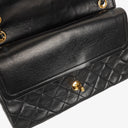 Chanel Vintage Medium Classic Double Flap Bag Black Quilted Leather 24K Gold-Plated Hardware