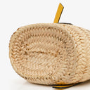 Loewe Neutral/Yellow Raffia Basket Bag