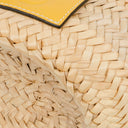 Loewe Neutral/Yellow Raffia Basket Bag