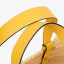 Loewe Neutral/Yellow Raffia Basket Bag