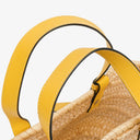 Loewe Neutral/Yellow Raffia Basket Bag