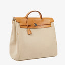 Hermes Herbag MM Vache Hunter Criss Viking Ecru Beige Naturel 2 Way Shoulder Bag