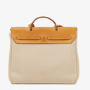 Hermes Herbag MM Vache Hunter Criss Viking Ecru Beige Naturel 2 Way Shoulder Bag