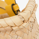 Loewe Neutral/Yellow Raffia Basket Bag