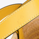 Loewe Neutral/Yellow Raffia Basket Bag