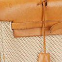 Hermes Herbag MM Vache Hunter Criss Viking Ecru Beige Naturel 2 Way Shoulder Bag