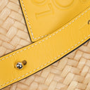 Loewe Neutral/Yellow Raffia Basket Bag