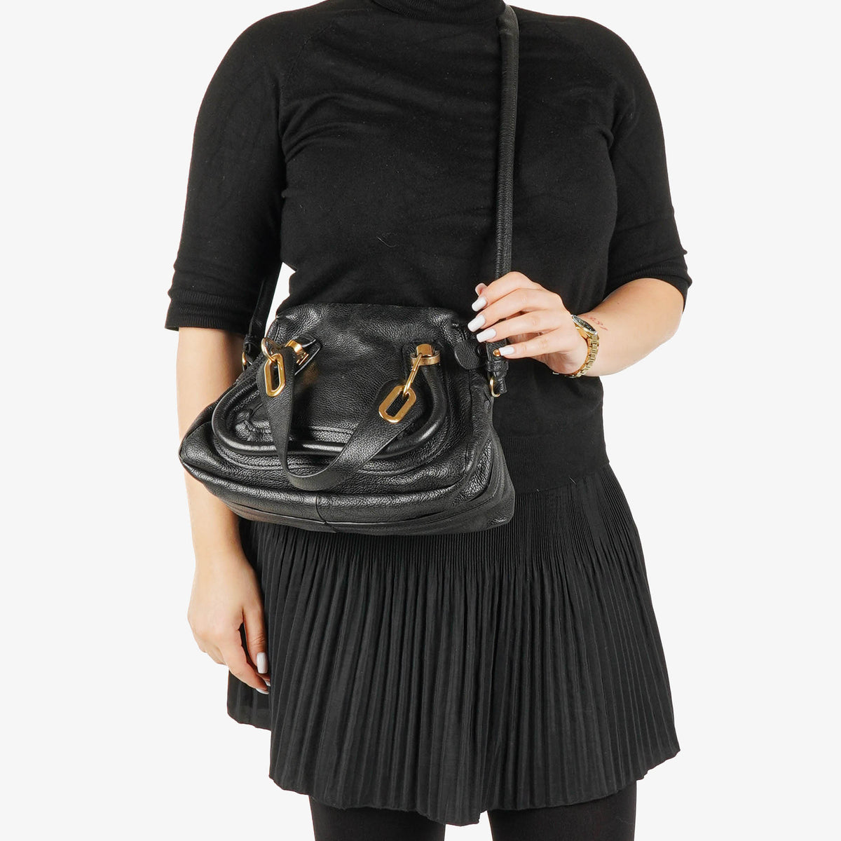 Chloe Black Paraty Calfskin Bag
