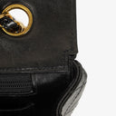 Chanel Single Flap Bag Black Quilted Patent Leather With 24K Gold-Plated Hardware
