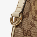 Gucci New Britt Beige Monogram Hobo Bag