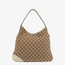Gucci New Britt Beige Monogram Hobo Bag