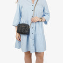 Miu Miu Matelasse Nero Leather Shoulder Bag