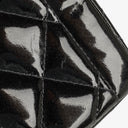 Chanel Single Flap Bag Black Quilted Patent Leather With 24K Gold-Plated Hardware