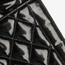 Chanel Single Flap Bag Black Quilted Patent Leather With 24K Gold-Plated Hardware