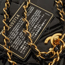 Chanel Single Flap Bag Black Quilted Patent Leather With 24K Gold-Plated Hardware