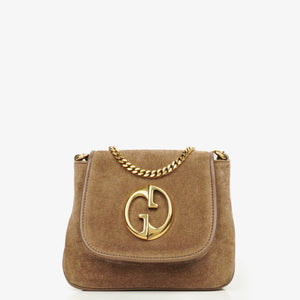 Gucci Beige Suede Blondie Small Crossbody Bag