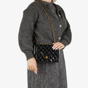 Chanel Single Flap Bag Black Quilted Patent Leather With 24K Gold-Plated Hardware
