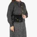 Chanel Single Flap Bag Black Quilted Patent Leather With 24K Gold-Plated Hardware