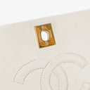 Chanel Small Classic White Quilted Lambskin Full Flap With 24K Gold-Plated Hardware