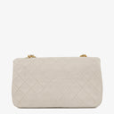 Chanel Small Classic White Quilted Lambskin Full Flap With 24K Gold-Plated Hardware