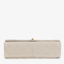 Chanel Small Classic White Quilted Lambskin Full Flap With 24K Gold-Plated Hardware
