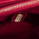 Chanel Large Red Chevron Quilted Calfskin Coco Handle Flap&nbsp;