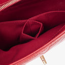 Chanel Large Red Chevron Quilted Calfskin Coco Handle Flap&nbsp;