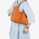 Gucci Jackie Orange Leather Shoulder Bag