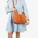 Gucci Jackie Orange Leather Shoulder Bag