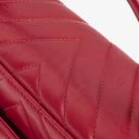 Chanel Large Red Chevron Quilted Calfskin Coco Handle Flap&nbsp;