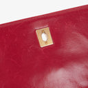 Chanel Large Red Chevron Quilted Calfskin Coco Handle Flap&nbsp;