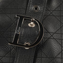 Christian Dior D Buckle Black Cannage Quilted Leather Handbag