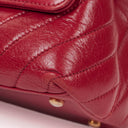 Chanel Large Red Chevron Quilted Calfskin Coco Handle Flap&nbsp;
