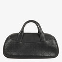 Christian Dior D Buckle Black Cannage Quilted Leather Handbag