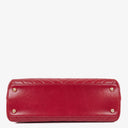 Chanel Large Red Chevron Quilted Calfskin Coco Handle Flap&nbsp;