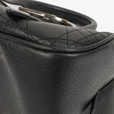 Christian Dior D Buckle Black Cannage Quilted Leather Handbag