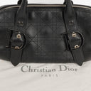 Christian Dior D Buckle Black Cannage Quilted Leather Handbag