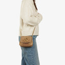 Gucci Beige Suede Blondie Small Crossbody Bag