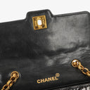 Chanel Mini Full Flap Black Quilted Patent Leather Vintage Bag