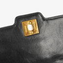 Chanel Mini Full Flap Black Quilted Patent Leather Vintage Bag