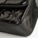 Chanel Mini Full Flap Black Quilted Patent Leather Vintage Bag