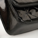Chanel Mini Full Flap Black Quilted Patent Leather Vintage Bag