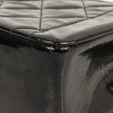 Chanel Mini Full Flap Black Quilted Patent Leather Vintage Bag