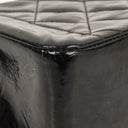 Chanel Mini Full Flap Black Quilted Patent Leather Vintage Bag