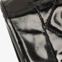Chanel Mini Full Flap Black Quilted Patent Leather Vintage Bag
