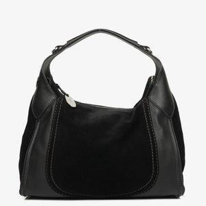 TOD'S Black Suede/Leather Handbag